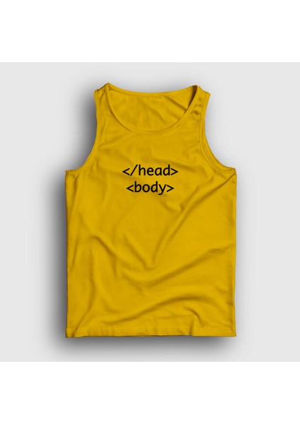 Unisex Sarı Head Body Html Developer Yazılımcı Atlet