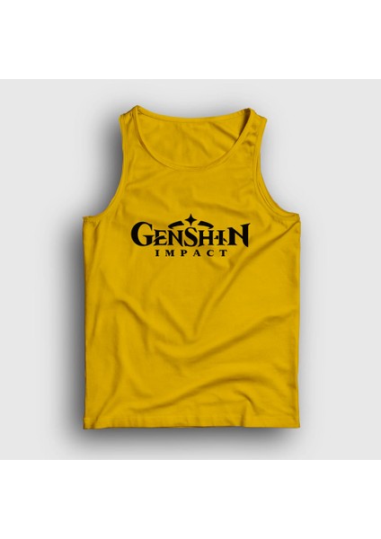 Unisex Sarı Logo Oyun Genshin Impact Atlet