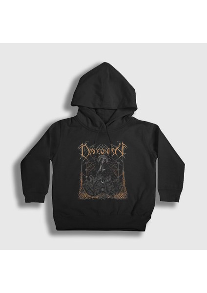 Unisex Çocuk Siyah Night Band Draconian Kapüşonlu Sweatshirt