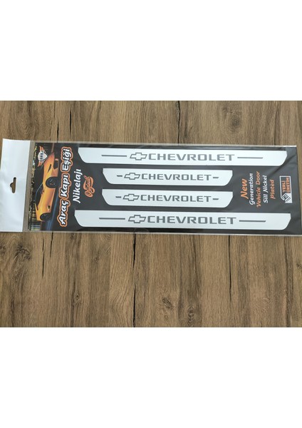 Chevrolet Aveo Özel Kapı Eşik Yazısı Krom