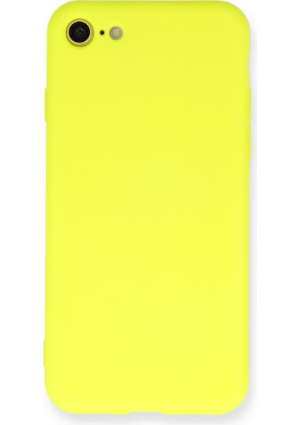Iphone Se 2020 Kılıf Nano Içi Kadife Silikon - Sarı 300099