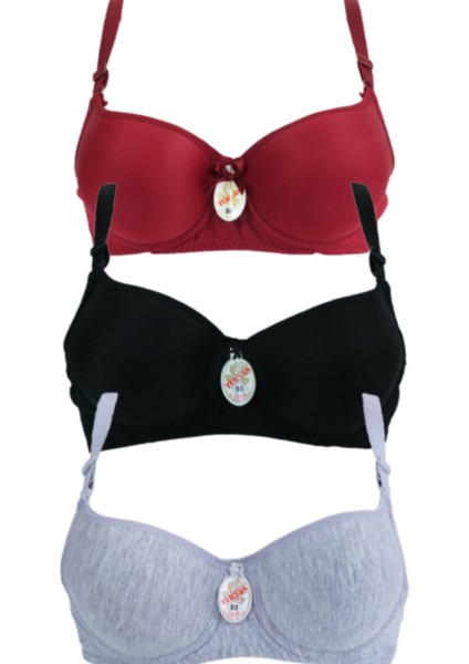 3 Adet Kadın Dolgulu Balenli Sütyen