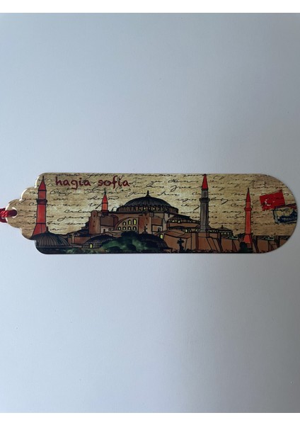 Niceand Bonita Ayasofya Baskılı Sarı Tonları Ağırlıklı Kitap Ayracı