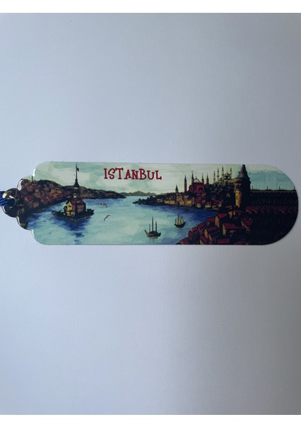Kız Kulesi, Galata ve Boğaz Temalı Püsküllü Kitap Ayracı