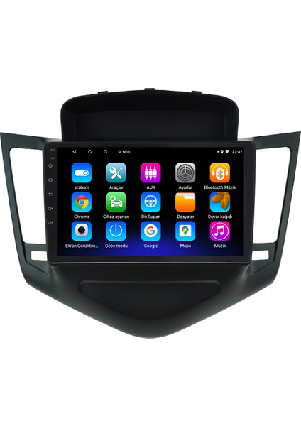 Chevrolet Cruze Old Android 12 Kablosuz Carplay Navigasyon Multimedya Ekran Teyp - MY-0609W-CCHEVROLET Cruze Old