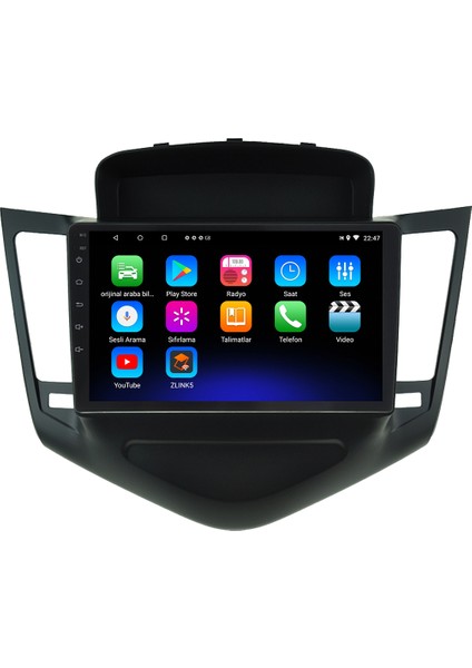 Chevrolet Cruze Old Android 12 Kablosuz Carplay Navigasyon Multimedya Ekran Teyp - MY-0609W-CCHEVROLET Cruze Old