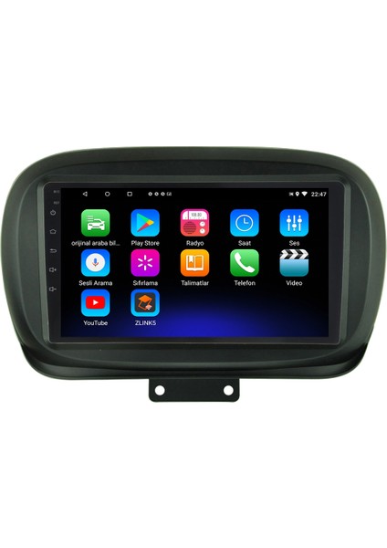Fıat 500X Android 12 Kablosuz Carplay Navigasyon Multimedya Ekran Teyp - MY-0609W-FIAT 500X