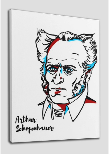 Arthur Schopenhauer Dekoratif Kanvas Tablo 1241