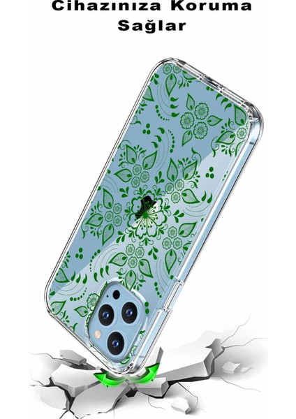 Apple iPhone 12 Uyumlu Kapak Nostalji Desen Tasarımlı Şeffaf Silikon Kılıf modelleri