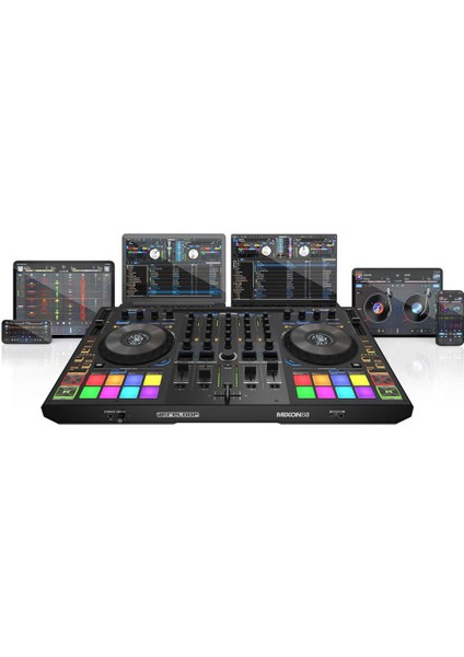 Mixon 8 Pro | 4-Kanallı Profesyonel Hybrid Dj Controller | Serato Dj Pro & Algoriddim Djay Pro Ai