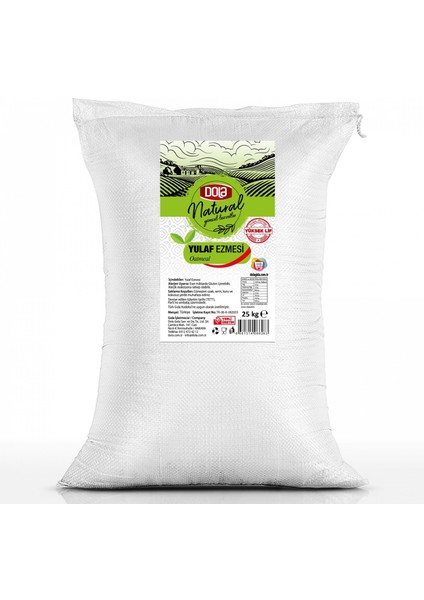 Katkısız Natural Yulaf Ezmesi 25 kg