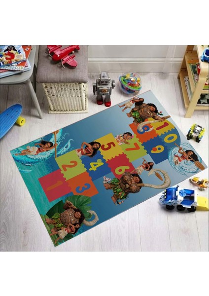 _Decor Antialerjik Moana Seksek Kız Çocuk & Bebek Odası Halısı fiyatları