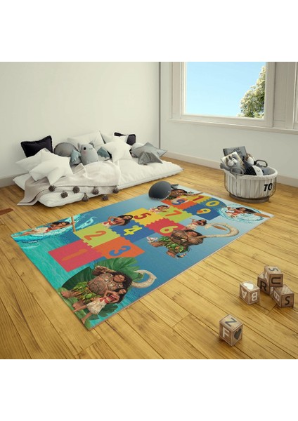 _Decor Antialerjik Moana Seksek Kız Çocuk & Bebek Odası Halısı modelleri