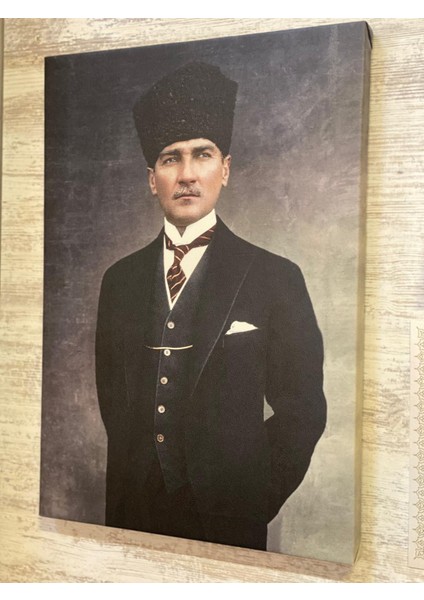 Atatürk Canvas (Kanvas) Tablo (40X50), (50X70), (75X100)  Ölçülü