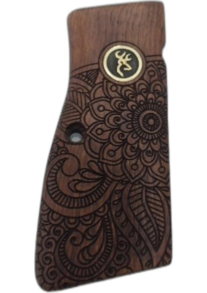 Kabze Lazer Kesim Kabze Ceviz Ağacı Kabze Browning 14 Lü Kabze 4