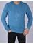 R2209 Bisiklet Yaka Baskılı Sweat/petrol /m 1