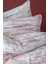 Stripes %100 Pamuk Çift kişilik Nevresim ve 2 Adet Yastık Kılıfı Seti Kırmızı Gri Çizgili 2