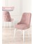 Concept Are Serisi Mdf 80 x 132 cm Açılabilir Beyaz Mutfak Masa Takımı 6 Sandalye Gümüş Halkalı 4