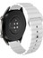 Galaxy Watch S4 Ile Uyumlu Dalgalı Quintessential 46MM Kabartmalı Quintessential Kordon Beyaz 1