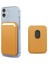 Apple iPhone 12 Mini Leather Wallet Magsafe Sarı 1