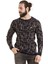 CP277 Yuvarlak Yaka Desenli Camel Kazak 1