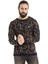 CP277 Yuvarlak Yaka Desenli Camel Kazak 2