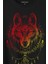 Bozkurt Kurt Kafası Wolf Sarı Kırmızı Baskılı Tişört T-Shirt 2