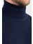 Slim Fit Dar Kesim Tam Balıkçı Yaka Ince Yün Erkek Kazak 3