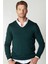 Slim Fit Dar Kesim V Yaka Pamuklu Erkek Kazak 1