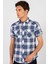 Slim Fit Kısa Kol Ekose Kapaklı Teksas Model Erkek Gömlek 2