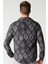 Slim Fit Tek Cep Kışlık Etnik Desen Spor Erkek Gömlek 4