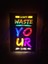 Dont Waste Your Time LED Işıklı Ahşap Tablo 50X36CM 2