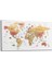 Dünya Haritası Son Derece Ayrıntılı Eğitici-Öğretici ve Sembollü Dekoratif Kanvas Tablo 3205 2