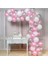 50 Adet Parti Balonu Metalik Pembe Metalik Beyaz Metalik Gümüş + 5 mt Balon Zinciri 1