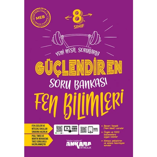 Ankara Yayıncılık 8.Sınıf  LGS Güçlendiren Fen Bilimleri Soru Bankası