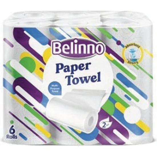 Belinno 2 Katlı Rulo Kağıt Havlu 6'lı