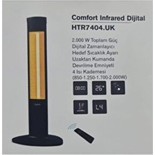 Dysis HTR-7404 Dikey 2000 W Infrared Uzaktan Kumandalı Isıtıcı Htr 7404UK