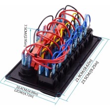 Bfy Switch Panel 8'li +Usb+Plastik Çakmaklık+ Çakmak+ Voltmetre