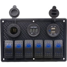 Bfy Switch Panel 6'lı +Usb+Plastik Çakmaklık+ Voltmetre