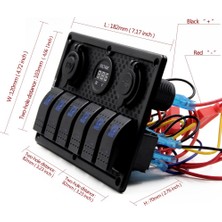 Bfy Switch Panel 6'lı +Usb+Plastik Çakmaklık+ Voltmetre