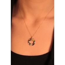 Adil İdil Kuyumculuk Çiçekli Taşlı Kolye