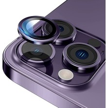 Furenfa Iphone 13 Pro/13 Pro Max Uyumlu Alüminyum Alaşım 3D Kamera Lens Koruyucu Lila [3'lü Set]