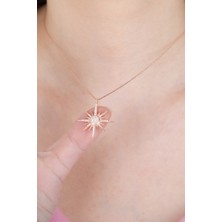 Essare 925 Ayar Gümüş Rose Sirius Yıldızı Kolye