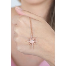 Essare 925 Ayar Gümüş Rose Sirius Yıldızı Kolye