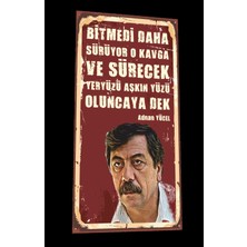 Hayat Poster Adnan Yücel Mini Retro Ahşap Poster