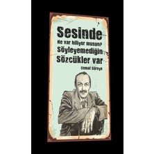 Hayat Poster Cemal Süreya Mini Retro Ahşap Poster