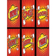Hayat Poster Pop Art 6lı Mini Retro Ahşap Poster Seti Uv Baskılı