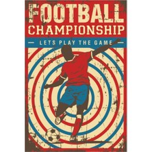 Hayat Poster Futbol Sampiyonası Retro Vintage Ahşap Poster