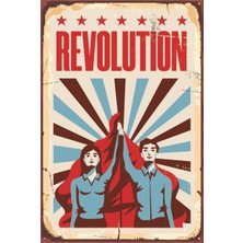 Hayat Poster Revolution Devrim Retro Ahşap Poster