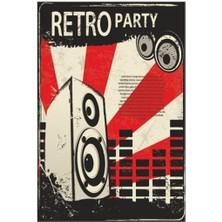 Hayat Poster Retro Parti Retro Vintage Ahşap Poster